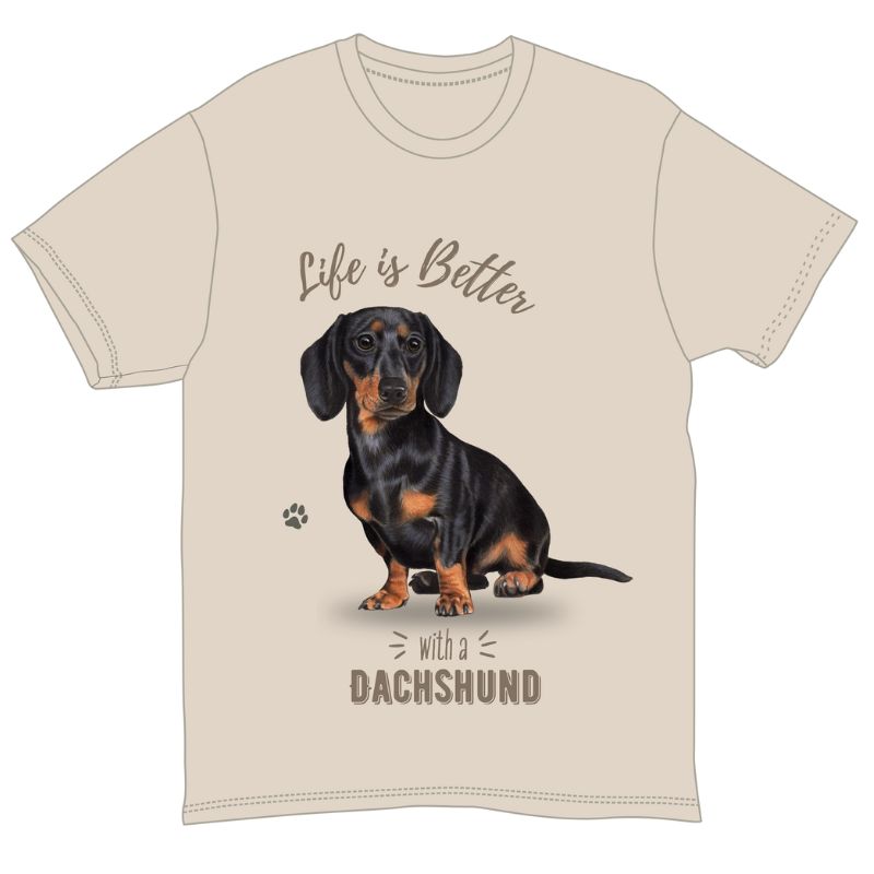 Dachshund Black T-Shirt